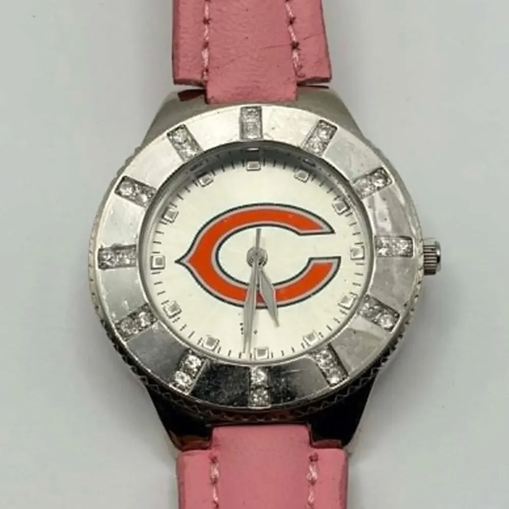 Silver & Pink Chicago Bears Watch